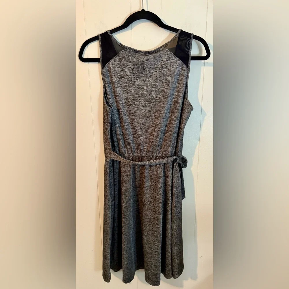 Athleta Sweet Sunday Faux Wrap Mini Dress Women’s Space Dye Gray 215102-00 Sz M